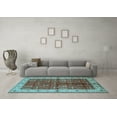 thumbnail image 3 of Ahgly Company Indoor Rectangle Oriental Light Blue Industrial Area Rugs, 7' x 9', 3 of 4