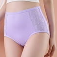 thumbnail image 2 of Annhoo High Waisted Womens Underwear Cotton No Show Soft Elastic Underpants Comfy Ladies Safety Panties Briefs, 2 of 8