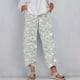 thumbnail image 2 of Pantalones de Mujer Traje Verano Cómodo de Moda Impreso Pantalones Recortados, Pantalones Elásticos Casuales, 2 of 6