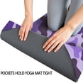thumbnail image 3 of Purple Lilac Camo Classic Shapes Pattern Hot Yoga Mat Towel Non Slip for Hot Yoga - Quick-Drying Yoga Mat Cover with 4 Corner Pockets with Travel Bag - Hot Yoga Towel Non Slip 74"x26", 3 of 6
