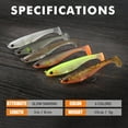 thumbnail image 2 of TRUSCEND Easy Catch Shadtale with BKK Hooks, Unique Vibrating Swim and Trembly Jigging Action for More Bites, Amazing Soft Fishing Lures for Bass Trout Crappie, Must-haves for Family Fishing, 2 of 7