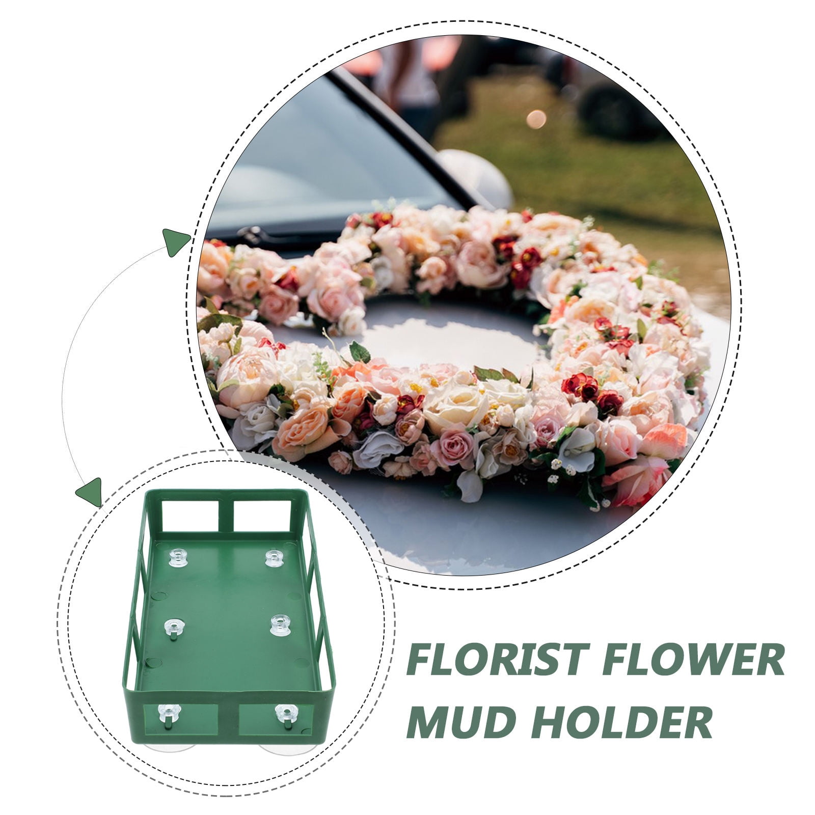 FONDOTIN flower bouquet holder Floral Foam Tray Plastic Decorative Design Outdoor Decor 10pcs