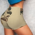 thumbnail image 5 of Yiaed Vintage Bird Print Women's Athletic Shorts Running Shorts Sporty Short High Waisted Elastic Workout Shorts for Yoga Gym Running & Sports -Large, 5 of 8