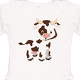 thumbnail image 4 of Inktastic Cute White Holstein Cow with Brown Spots Boys or Girls Long Sleeve Baby Bodysuit, 4 of 5