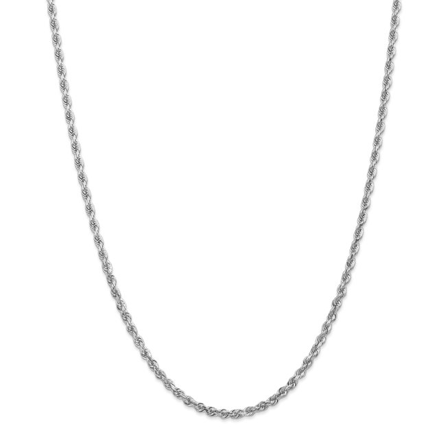 Chaîne Pendentif Collier Chaîne Quadruple 3.35mm en Or Blanc 10k