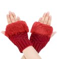 thumbnail image 1 of 1 Pair Fashionable Hands Protection Autumn Winter Girls Gloves, 1 of 5
