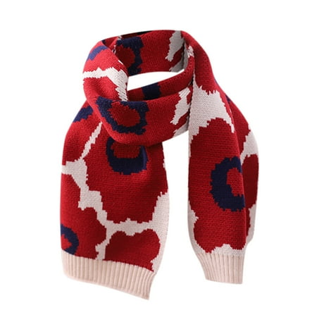 

Staron Children Kids Baby Leopard Scarf Knit Crocheted 120CM Winter Warm