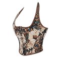 thumbnail image 2 of Tuosodrolic Vintage Corset Tops Women Renaissance Bustier Tops Retro Flroal Camis Halter Neck Overbust Bodice Boned Crop Tops, Tops De Corsé Renacentista Para Mujer, 2 of 6