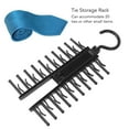 thumbnail image 3 of Plastic Tie Rack, Space Saving Tie Storage Hanger 2PCS Black 20 Ties Capacity  For Wardrobe Closet, 3 of 8