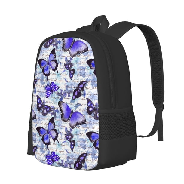 Fotbe Butterflies Mochila para Hombre y Mujer - Tela Oxford 600D Resistente - Mochila Impermeable de Gran Capacidad para Escuela, Viajes y Senderismo