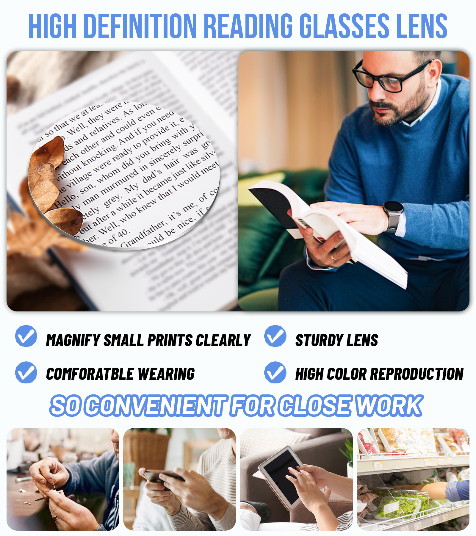 WEMOOTANTS 3 Packs Clear Reading Glasses 1.0 Men Rectangular Spring Hinges Readers 1.0 1.25 1.5 1.75 2.0 2.25 2.5 2.75 3.0 3.5 4.0 5.0 6.0
