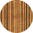 thumbnail image 1 of Ahgly Company Indoor Round Oriental Brown Modern Area Rugs, 6' Round, 1 of 4