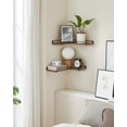 thumbnail image 4 of VASAGLE Estantes de Esquina en Forma de L, Juego de 2, Estantes Flotantes, Estantes de Pared, para Dormitorio, Salón, Cocina, Estilo Industrial, Marrón Rústico y Negro LLS831B01, 4 of 5