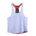 thumbnail image 3 of Men Gym Sleeveless Tank Top Muscle Sport Workout Fitness Vest Tee, 3 of 5