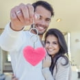 thumbnail image 4 of Cute Heart Plush Keychain for Women Girls - 3.14" Soft Bag Charm Purse Accessory, Valentine's Day Gift Novelty Keyring for Her Handbags & Backpacks, 4 of 5