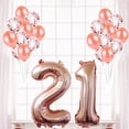 thumbnail image 3 of GOOHOCHY Globos de cumpleaños para 21 años, decoración para fiestas de cumpleaños (dorado rosa, 40 pulgadas), 3 of 8
