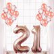 thumbnail image 3 of GOOHOCHY Globos de cumpleaños para 21 años, decoración para fiestas de cumpleaños (dorado rosa, 40 pulgadas), 3 of 8