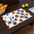 thumbnail image 2 of Placemat, Pioneer Flower Floral Print Pattern Place Mats Table Mat Set Of 2, PVC Washable Placemats for Party Kitchen Dining Decoration, 18x12 Inch, Fade Resistant, 2 of 6