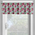 thumbnail image 2 of Ambesonne Watercolor Valance Pack of 2, Tropical Hibiscus Scene, 54"X12", Hot Pink Eggplant, 2 of 5