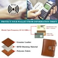 thumbnail image 3 of FALAN MULE Genuine Leather Small Wallet for Women, RFID Blocking, Compact Size, Brown, 3 of 7