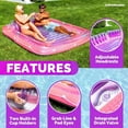 thumbnail image 3 of Original Suntan Tub Series Classic Inflatable Tanning Float Floating Lounge | Personal Tan Pool Hybrid Lounger | Adjustable Pillow | Fill with Water | Reflective Tanning Design, 3 of 7