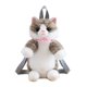 thumbnail image 3 of Mochila con forma de gato para viajes y calle, regalo para mujeres. Mochila de peluche realista con forma de animal. Gris parduzco, 3 of 9