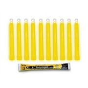 Cyalume SnapLight Yellow Glow Sticks  6 Inch Industrial Grade, Ultra Bright Light Sticks with 12 Hour Duration (Pack of 10) (9-08004)
