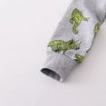 thumbnail image 3 of Bainana Boys Hoodless Tops Toddler Dinosaur Print Long Sleeve Crew Neck Sweatshirt Cute Loose Winter Kids Outdoor Wear Grey Size 5-6 Years, 3 of 3