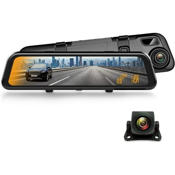 REXING M2 Smart BSD ADAS Dual Mirror Dash CAM 12 IPS Touch Screen, 1080p (Front+Rear)