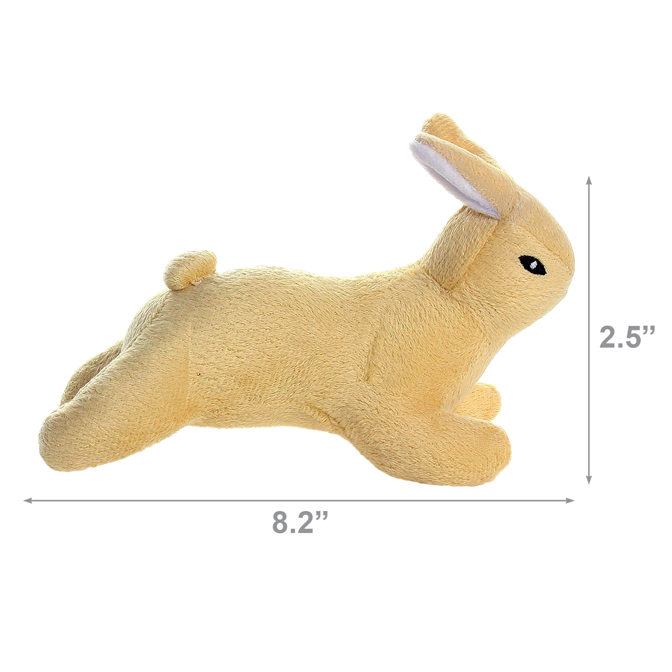 Mighty Jr Nature Rabbit Brown Durable Plush Squeaky Dog Toy, 2 pack