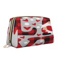 thumbnail image 2 of Gaeub Buffalo Plaid Love And Gnome Printed Travel Cosmetic Bag,Makeup Bag, Large Capacity Toiletry Bag for Women, Portable Pouch Make Up Organizer with Zipper and Divider, 2 of 8