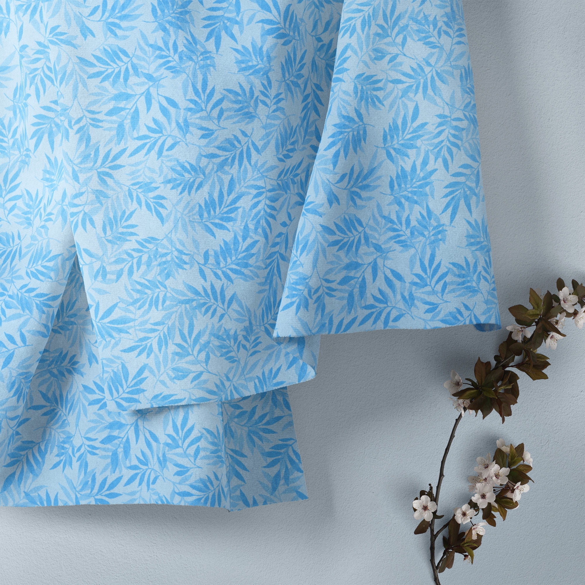 Waverly Inspirations 1 Yard Cut 100% Cotton Sweden Vineyard Fabric, Blue, 44” Wide for Quilting & Sewing