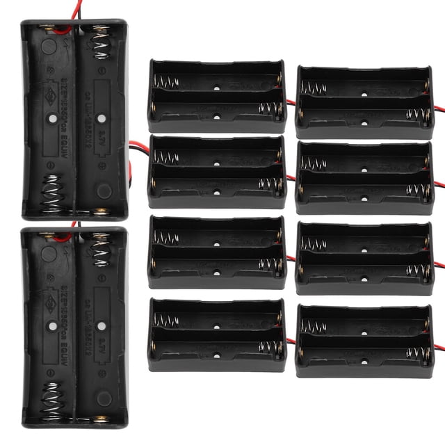Aa Battery Holder, Black ABS Aa Battery Holder Battery Box with 10Pcs for Battery