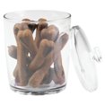 thumbnail image 6 of mDesign Tall Round Plastic Pet Food, Treat Storage Canister Jar - Clear, 6 of 7