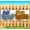 thumbnail image 1 of Cold Drinks Tasty Treats 13 oz Vinyl Banner With Metal Grommets, 1 of 4