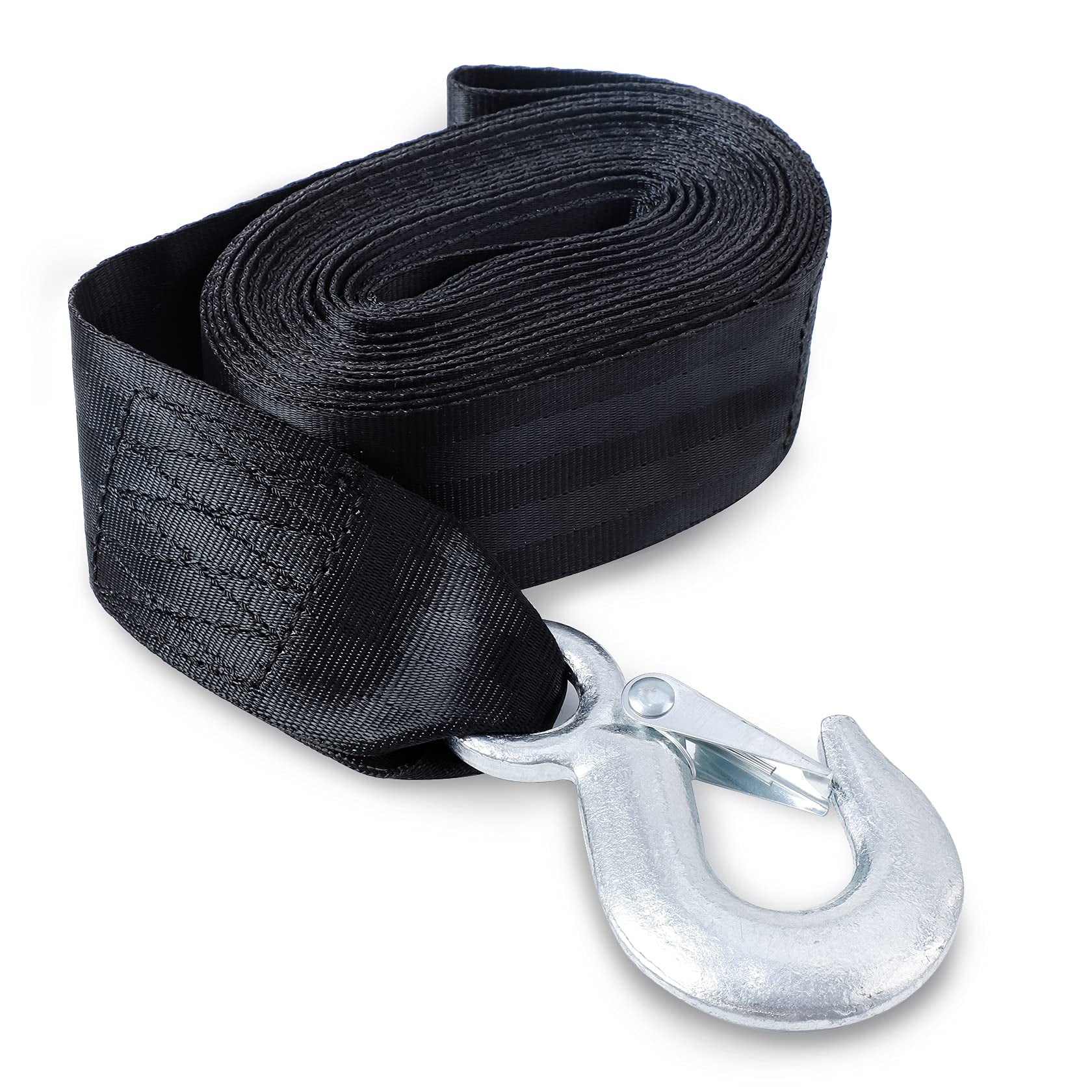 CarBole Trailer Winch Strap 2' x 20' with Safety Snap Hook 10000 lbs Black  - Walmart.com
