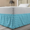 thumbnail image 1 of Abstract Bed Skirt, Simplistic Layout Floral Inspired Pattern of Ornaments in Monotone, Elastic Bedskirt Dust Ruffle Wrap Around for Bedding Decor, 4 Sizes, Deep Sky Blue and White, by Ambesonne, 1 of 2