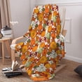 thumbnail image 2 of Fall Throw Blanket - Pumpkin Maple Leaf Autumn Blanket - Thanksgiving Fall Decor Gift - Ultra Plush Cozy Lightweight Thanksgiving Pumpkin Blanket for Sofa,Bed,Couch - 50"x60"-Teens/Travel Size, 2 of 6
