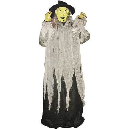 Animated Floating Monster Witch (Moves and Spins), 5' Tall