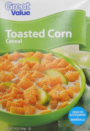 Great Value Toasted Corn Cereal, 14 Oz