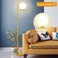 thumbnail image 2 of FanhSbrocade Glass Globe LED Floor Lamp Acrylic Lampshade  for Living Room, Bedroom Office, Energy Saving, E26 Bulb include, 2 of 9