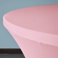 thumbnail image 6 of Gowinex Pink 6 ft. 72 inch Round Spandex Tablecloth Fitted Table Cover, 6 of 7