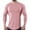 Pink, variant on Fesfesfes Long Sleeve Shirt Mens Solid Color Round Neck Fitness Long-sleeved T-shirt Top Sale Items
