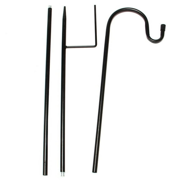 Shepherd Hooks Rust Garden Stake Outdoor Metal Plant Stand Hanger Bird Feeder Pole 120X10X1cm