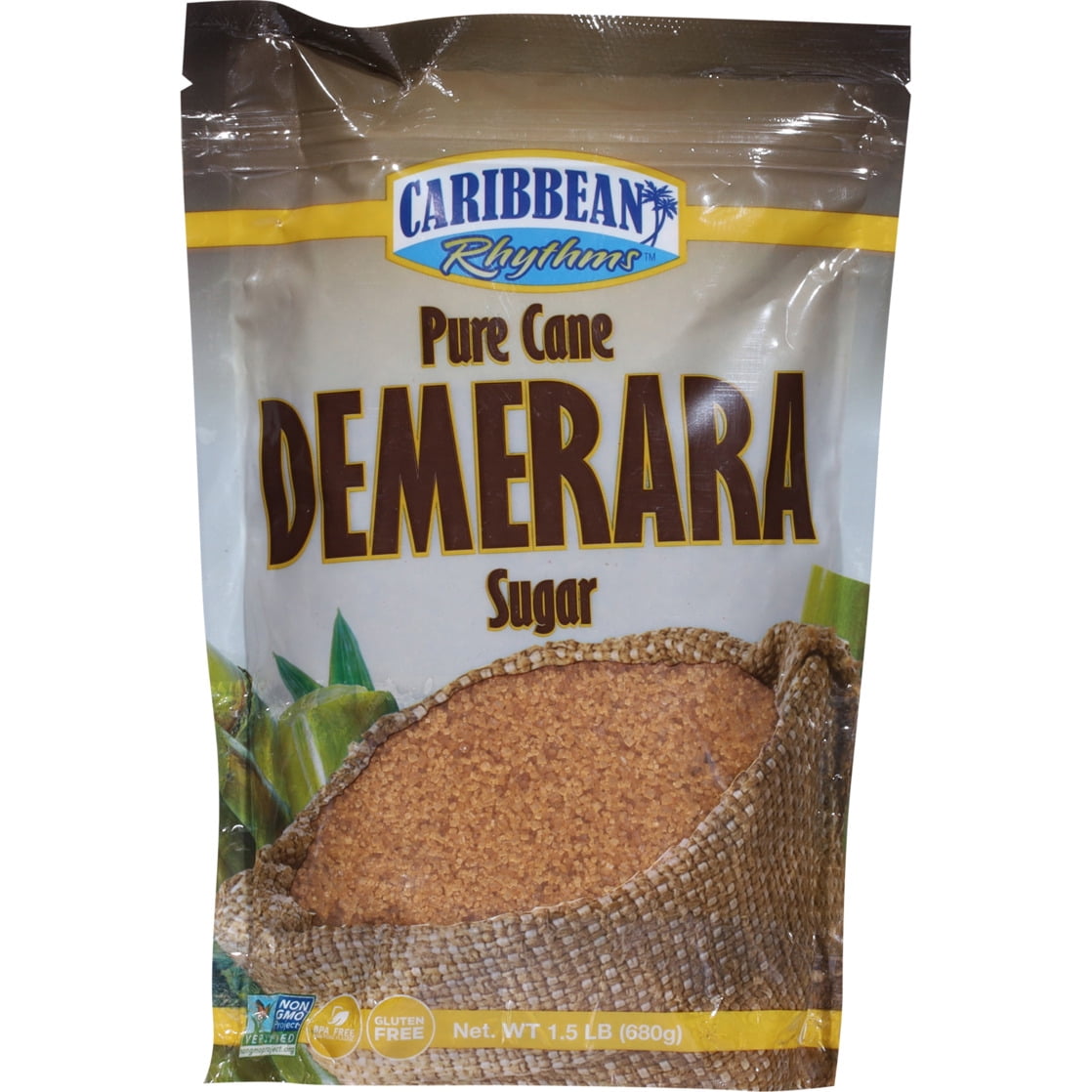 (4 pack) Caribbean Rhythms Pure Cane Demerara Sugar, 1.5 lb
