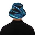 thumbnail image 5 of Honeii Blue Viper Snake Closeup Face for Unisex Bucket Hat Waterproof Rain Hat Reversible Shiny Rave Bucket Hat for Concert Festival Boonie Cap, 5 of 6
