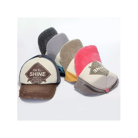 Flat Bill Baseball - Unisex Mens Women Curved Flat Bill Washed Cotton Baseball Golf Ball Cap Sun Hat