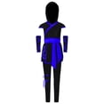 thumbnail image 3 of Eandarui Kids Boys Girls Ninja-style Costumes Sleeveless Hooded Top and Pants Set for Theme Party Cosplay Blue 6, 3 of 5