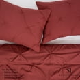 thumbnail image 3 of Pinch Pleat Pintuck Duvet Cover, Shams & White Comforter 4 Piece Set, 3 of 6
