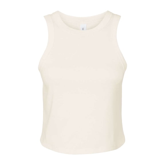 Bella & Canvas B04006246 Women Micro Rib Racer Tank Top, Solid Natural Blend - Extra Large